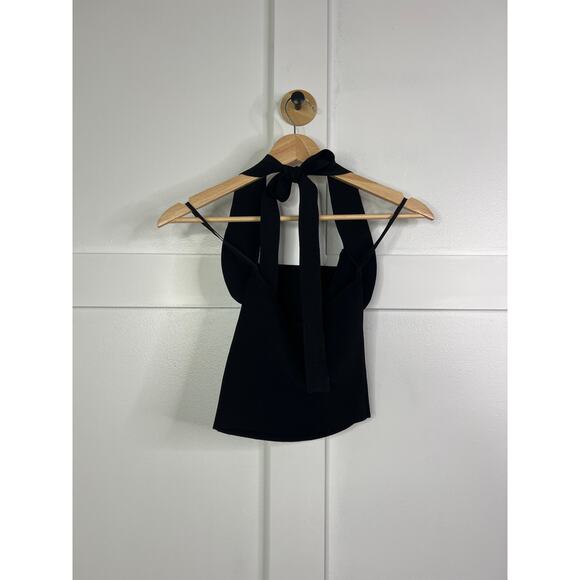 NEW Alice + Olivia Tamiko Convertible Black Sleeveless Halter Top Size: XS - Picture 6 of 7